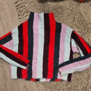Blank NYC Colorful Striped Turtleneck Sweater